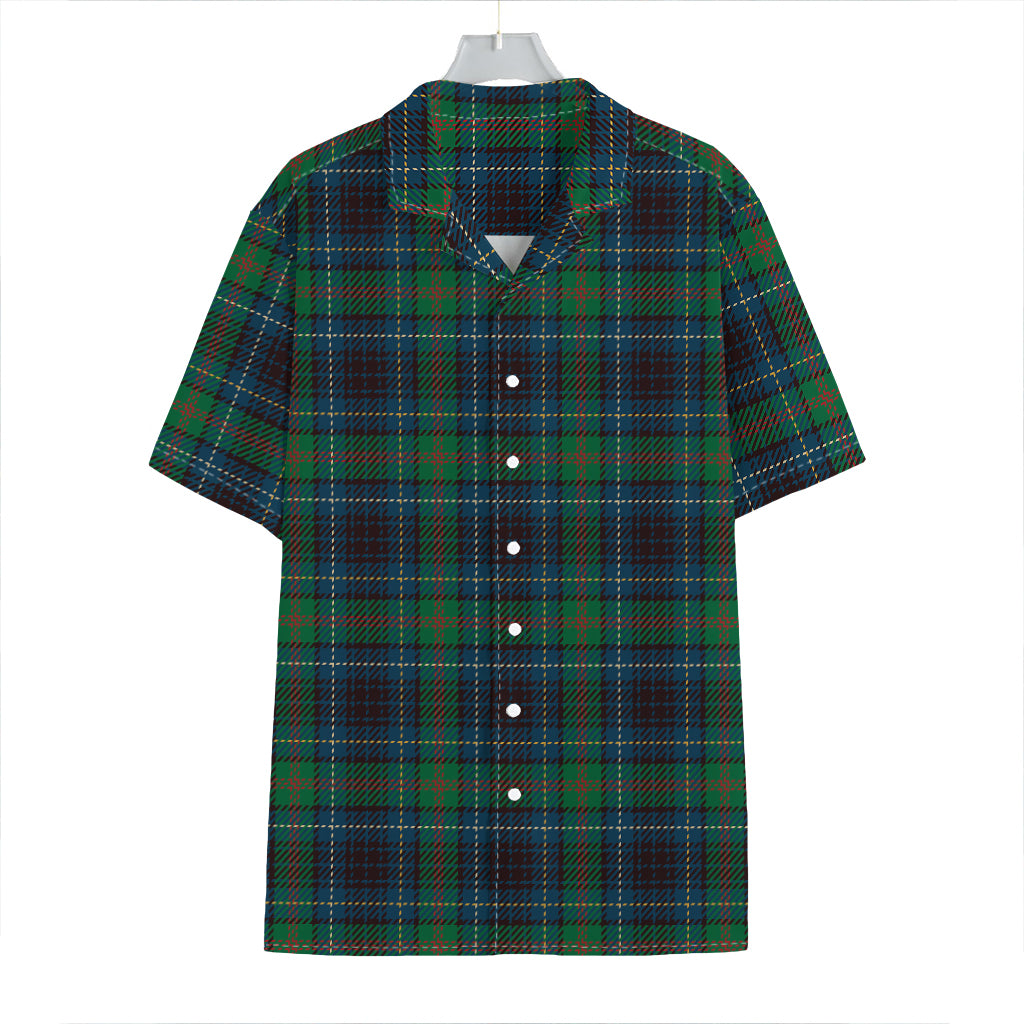 Blue And Green Tartan Pattern Print Hawaiian Shirt