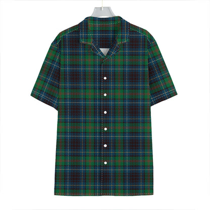 Blue And Green Tartan Pattern Print Hawaiian Shirt