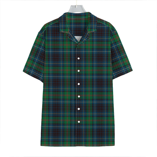 Blue And Green Tartan Pattern Print Hawaiian Shirt
