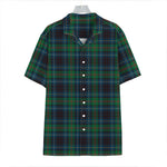 Blue And Green Tartan Pattern Print Hawaiian Shirt