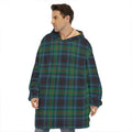 Blue And Green Tartan Pattern Print Hoodie Blanket