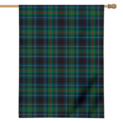 Blue And Green Tartan Pattern Print House Flag