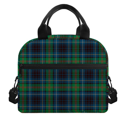 Blue And Green Tartan Pattern Print Insulated Lunch Bag