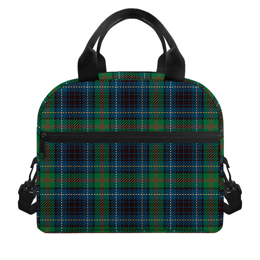 Blue And Green Tartan Pattern Print Insulated Lunch Bag