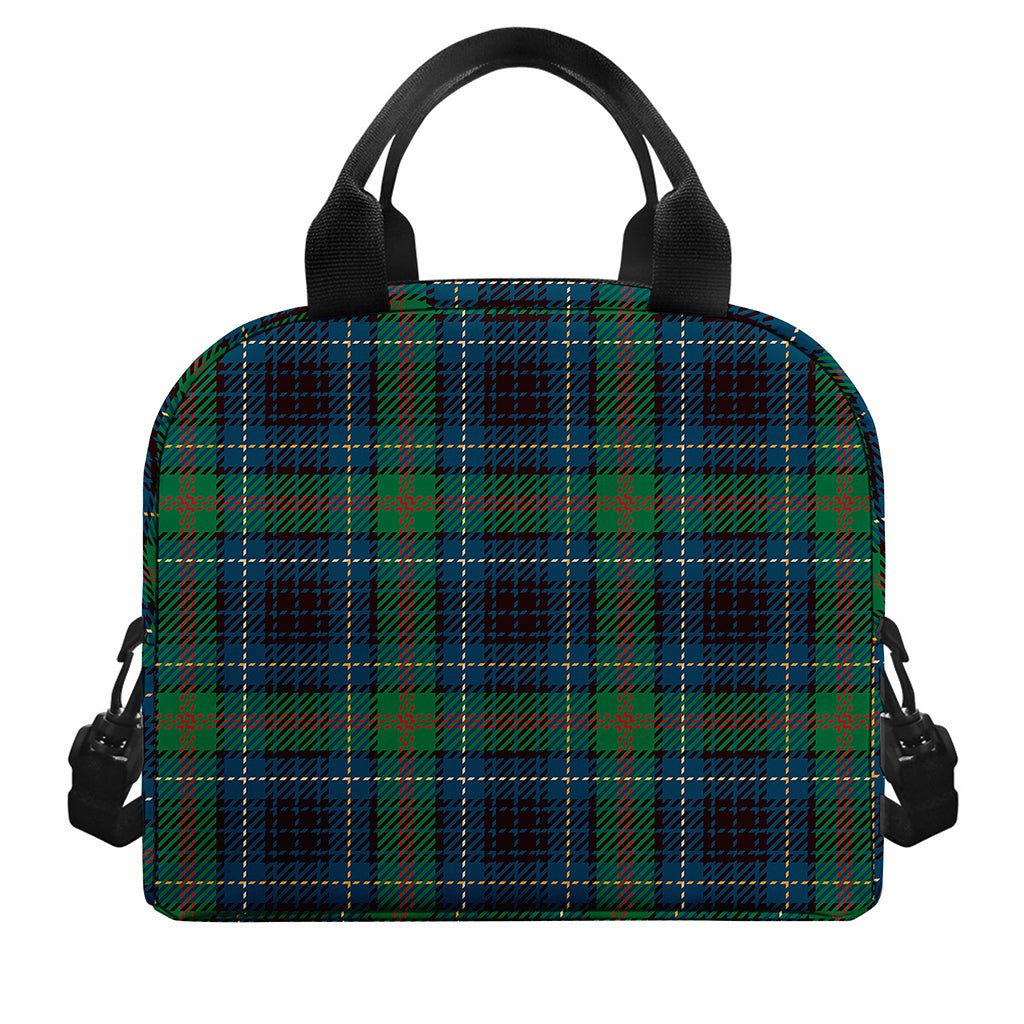 Blue And Green Tartan Pattern Print Insulated Lunch Bag