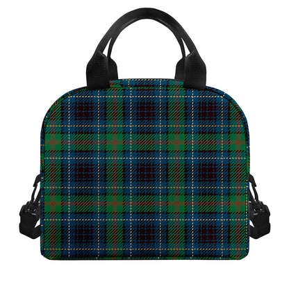 Blue And Green Tartan Pattern Print Insulated Lunch Bag