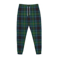 Blue And Green Tartan Pattern Print Jogger Pants