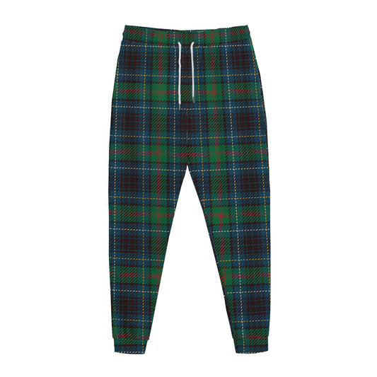 Blue And Green Tartan Pattern Print Jogger Pants