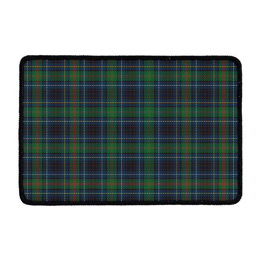 Blue And Green Tartan Pattern Print Kitchen Mat