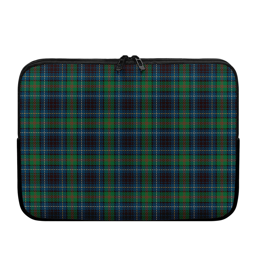 Blue And Green Tartan Pattern Print Laptop Sleeve