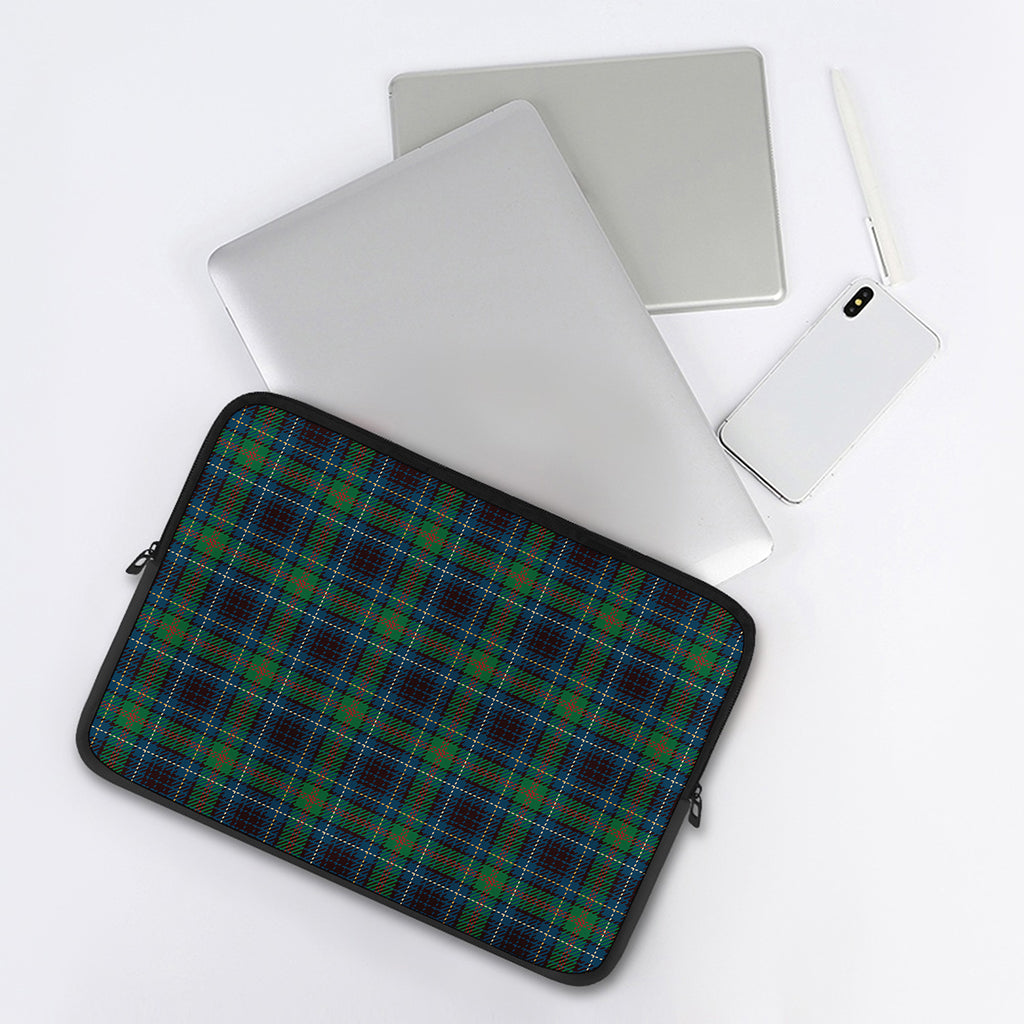 Blue And Green Tartan Pattern Print Laptop Sleeve