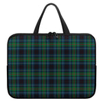 Blue And Green Tartan Pattern Print Laptop Sleeve With Handle