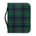 Blue And Green Tartan Pattern Print Leather Bible Cover