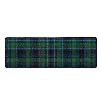 Blue And Green Tartan Pattern Print Long Kitchen Mat