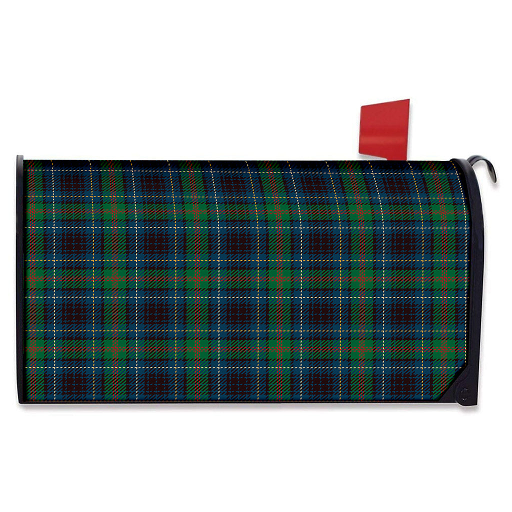 Blue And Green Tartan Pattern Print Mailbox Cover
