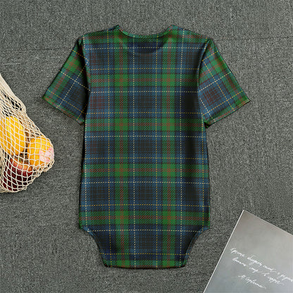 Blue And Green Tartan Pattern Print Men's Bodysuit