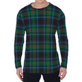 Blue And Green Tartan Pattern Print Men's Long Sleeve T-Shirt