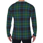 Blue And Green Tartan Pattern Print Men's Long Sleeve T-Shirt