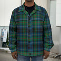 Blue And Green Tartan Pattern Print Men's Shirt Jacket