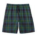 Blue And Green Tartan Pattern Print Men's Swim Trunks