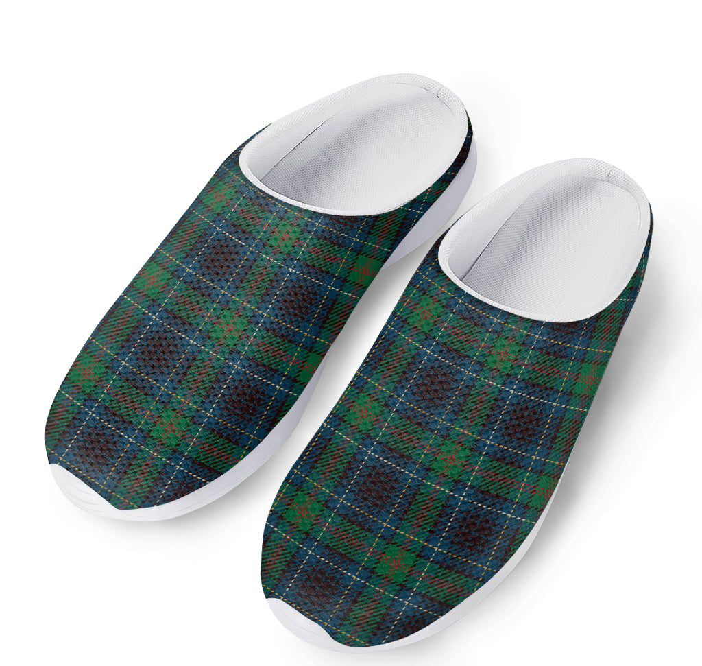 Blue And Green Tartan Pattern Print Mesh Casual Shoes
