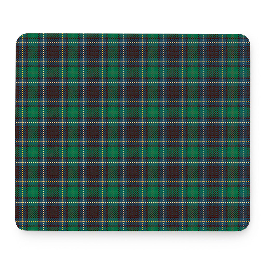 Blue And Green Tartan Pattern Print Mouse Pad