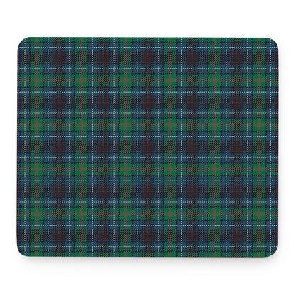 Blue And Green Tartan Pattern Print Mouse Pad