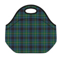 Blue And Green Tartan Pattern Print Neoprene Lunch Bag