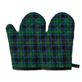Blue And Green Tartan Pattern Print Oven Mitts