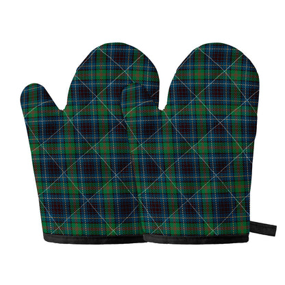 Blue And Green Tartan Pattern Print Oven Mitts