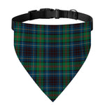 Blue And Green Tartan Pattern Print Over The Collar Dog Bandana