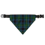 Blue And Green Tartan Pattern Print Over The Collar Dog Bandana
