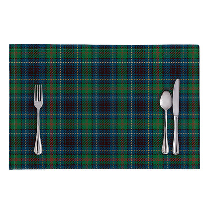 Blue And Green Tartan Pattern Print Placemat