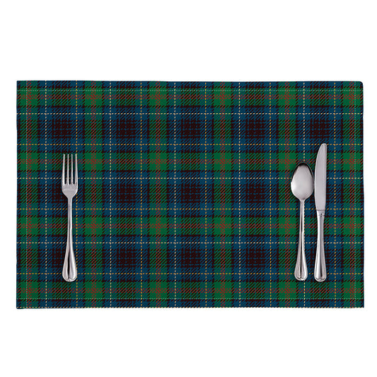Blue And Green Tartan Pattern Print Placemat