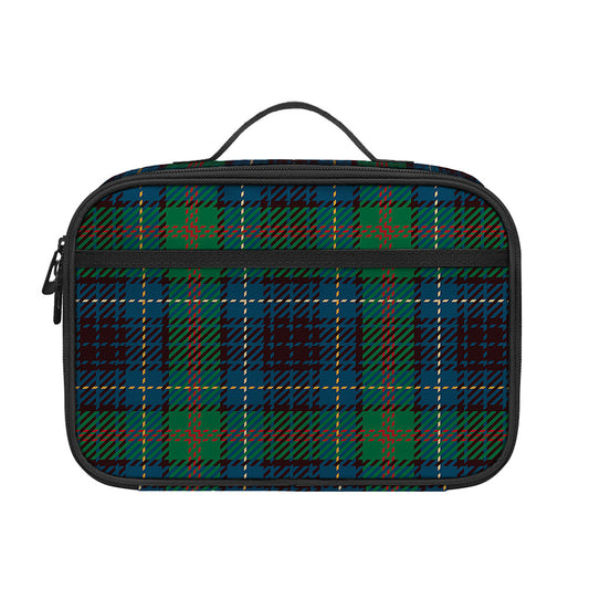 Blue And Green Tartan Pattern Print Portable Lunch Bag