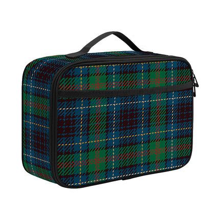 Blue And Green Tartan Pattern Print Portable Lunch Bag