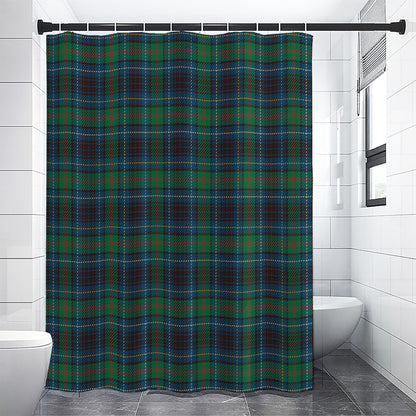 Blue And Green Tartan Pattern Print Premium Shower Curtain