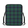 Blue And Green Tartan Pattern Print Rectangular Crossbody Bag