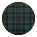 Blue And Green Tartan Pattern Print Round Blanket