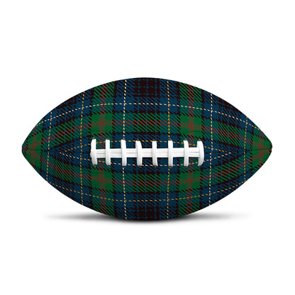 Blue And Green Tartan Pattern Print Rugby Ball