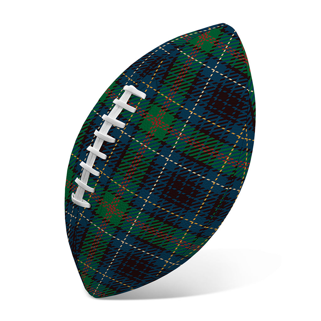 Blue And Green Tartan Pattern Print Rugby Ball