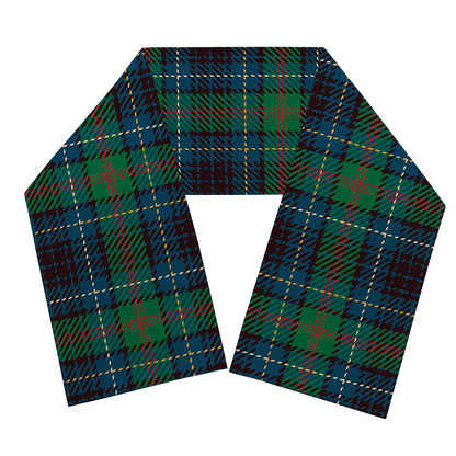 Blue And Green Tartan Pattern Print Scarf