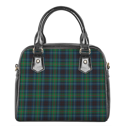 Blue And Green Tartan Pattern Print Shoulder Handbag