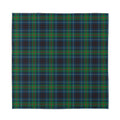 Blue And Green Tartan Pattern Print Silk Bandana