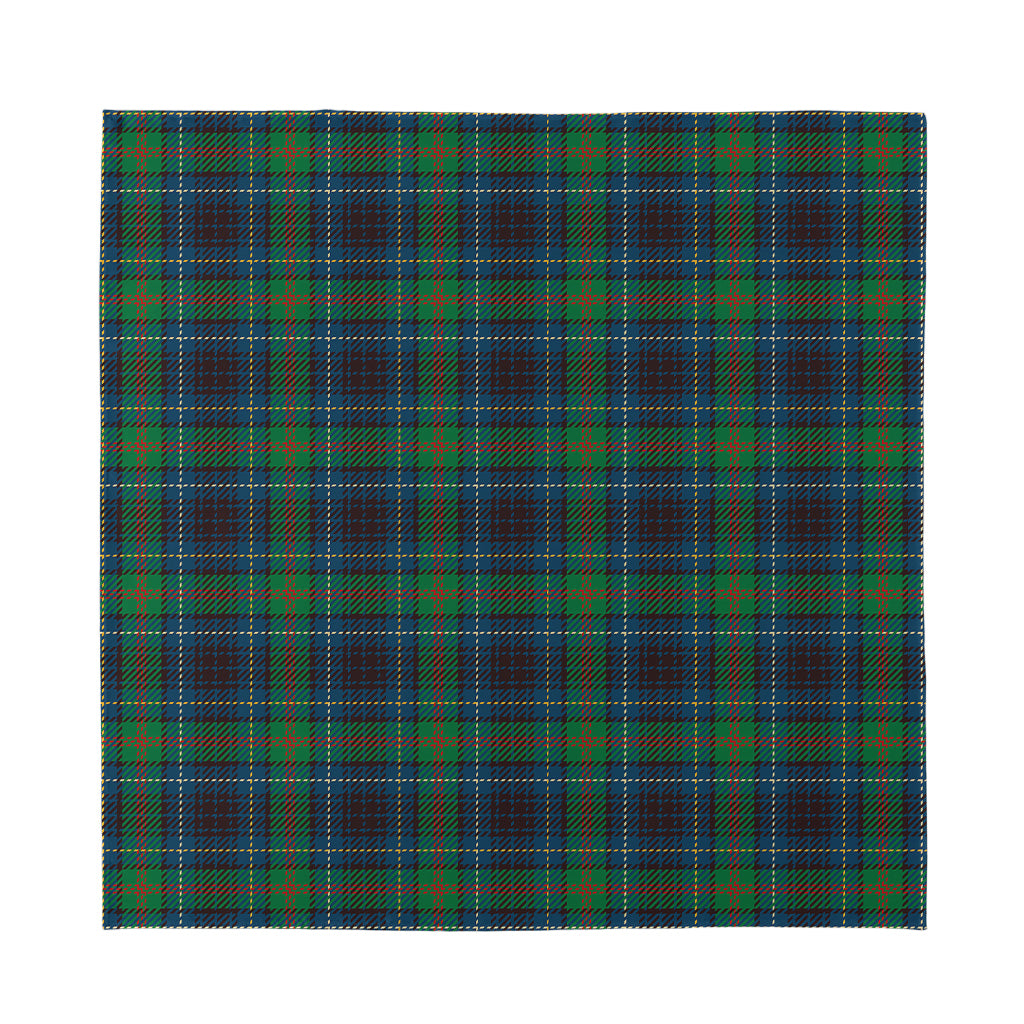 Blue And Green Tartan Pattern Print Silk Bandana
