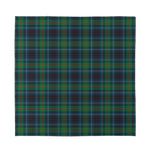 Blue And Green Tartan Pattern Print Silk Bandana