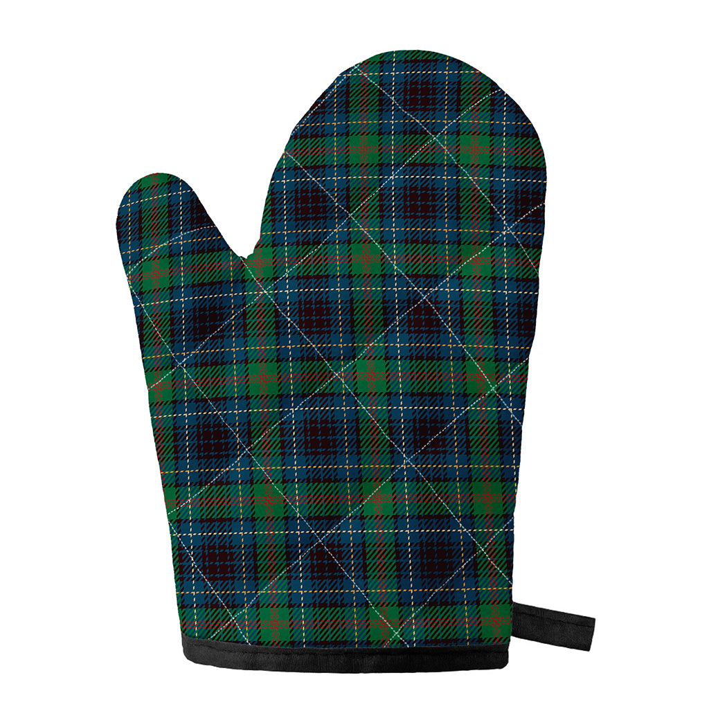 Blue And Green Tartan Pattern Print Single Oven Mitt