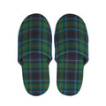 Blue And Green Tartan Pattern Print Slippers