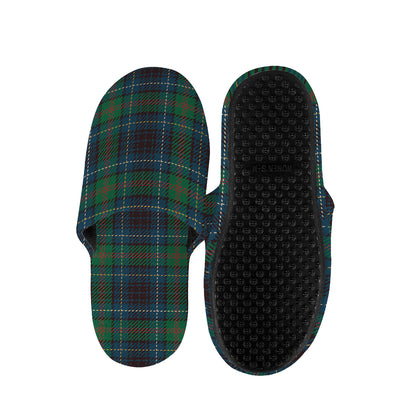 Blue And Green Tartan Pattern Print Slippers
