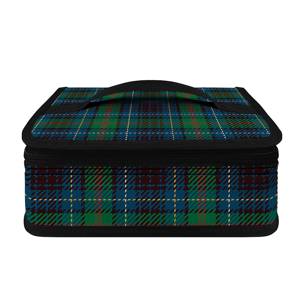 Blue And Green Tartan Pattern Print Small Lunch Bag